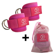 Cargar imagen en el visor de la galería, Par de Grilletes Para Entrenamiento Twenty6 Negro y rosa uso rudo