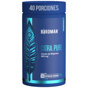 Birdman Citra Pure- Citrato de Magnesio 400 mg 120 Cápsulas