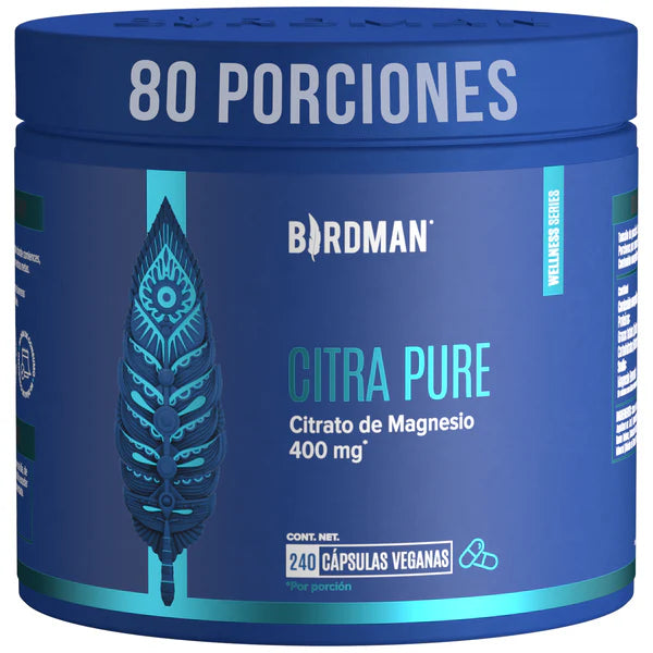 Birdman Citra Pure- Citrato de Magnesio 400 mg 240 Cápsulas
