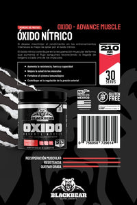 Oxido Nitrico Black Bear Beta Alanina Citrulina Arginina 210gr