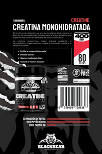 Creatina Monohidratada 400gr Black bear