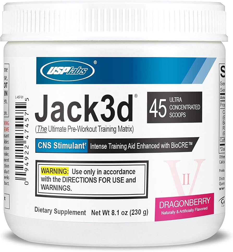 USP labs Jack3d Pre-Workout Training Matrix