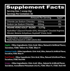 Insane Veinz Gold 35 Servicios
