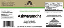 Cargar imagen en el visor de la galería, Windmill Ashwagandha 60 Caps
