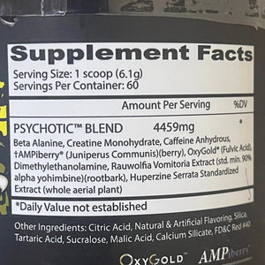 Psychotic Pre-Workout 60 Servicios